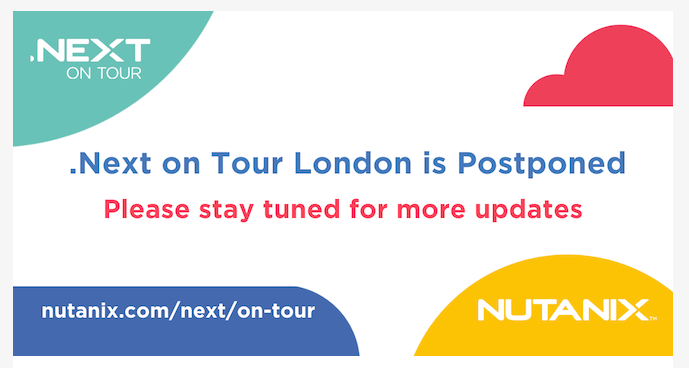 Nutanix Events .Next on Tour - Postponed